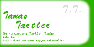 tamas tartler business card